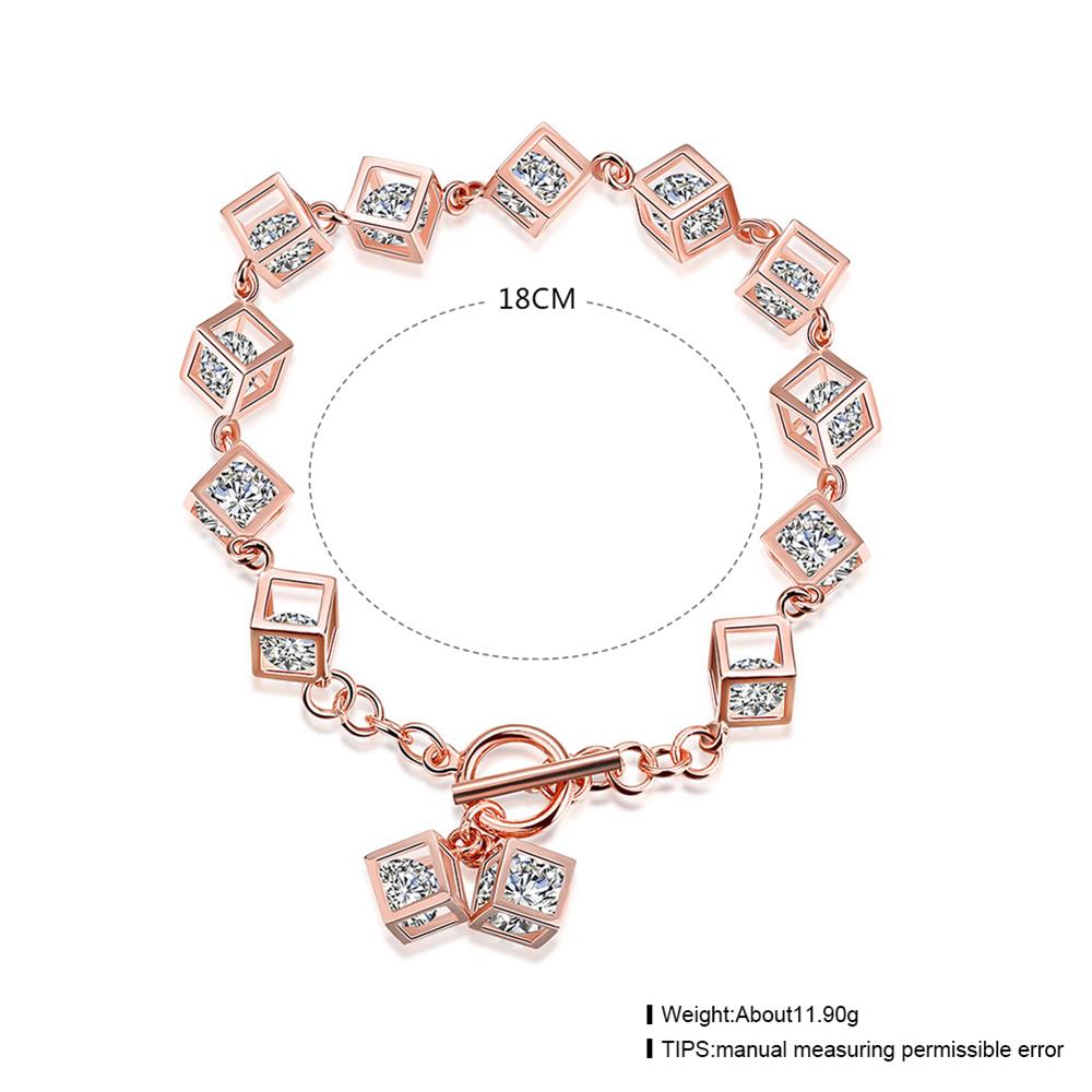 Wholesale Trendy Silver Geometric CZ Bracelet TGSLB025 0