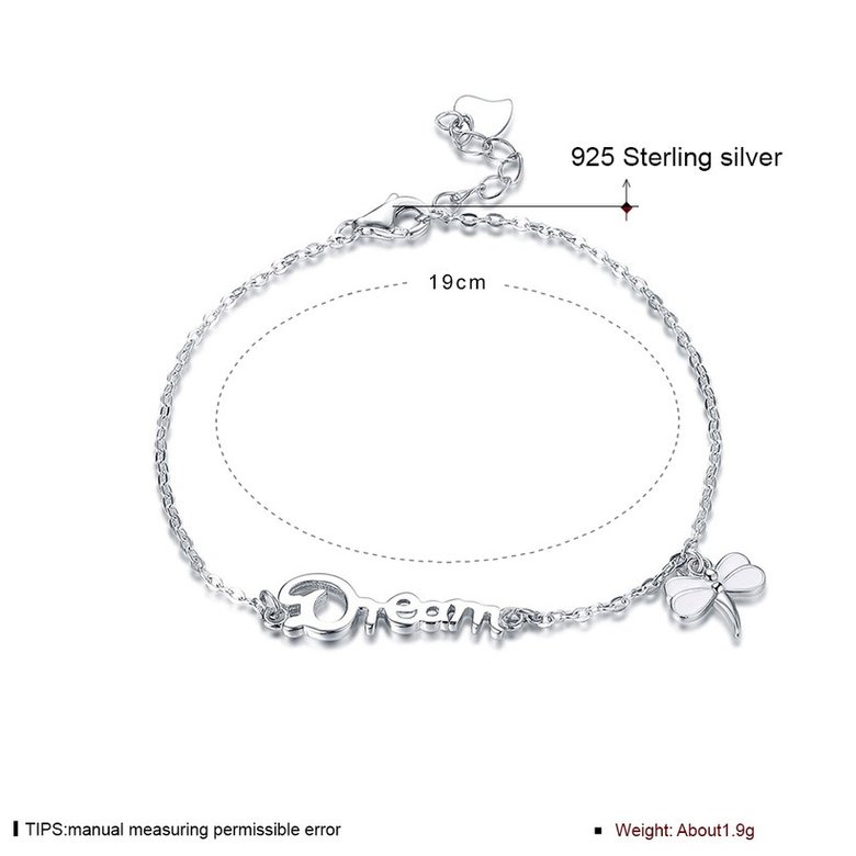 Wholesale Romantic Silver Insect Bracelet TGSLB026 0