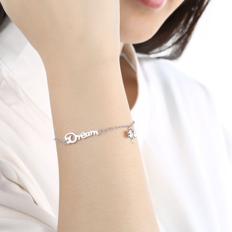 Wholesale Romantic Silver Insect Bracelet TGSLB026 4