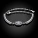 Wholesale Trendy Silver Geometric CZ Bracelet TGSLB033 1 small