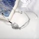 Wholesale Trendy Silver Geometric CZ Bracelet TGSLB038 4 small