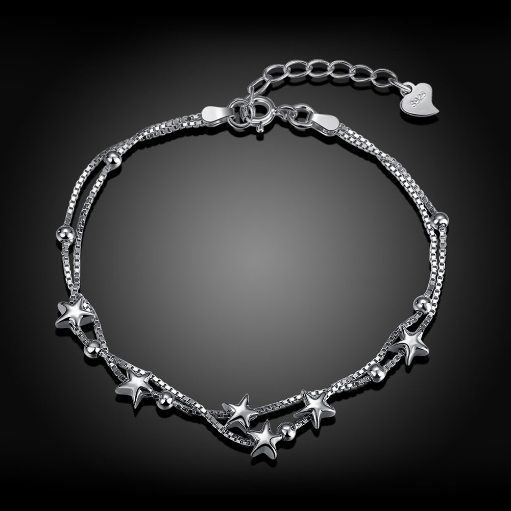 Wholesale Romantic Silver Star Bracelet TGSLB041 1