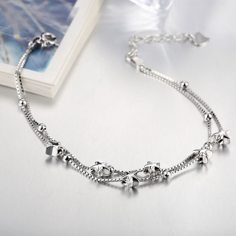 Wholesale Romantic Silver Star Bracelet TGSLB041 3