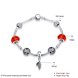 Wholesale Vintage Antique Silver Geometric Red CZ Bracelet TGSLB004 3 small