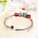 Wholesale Vintage Antique Silver Red CZ Bracelet TGSLB006 3 small