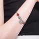 Wholesale Vintage Antique Silver Red CZ Bracelet TGSLB006 4 small