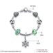 Wholesale Vintage Antique Silver Green CZ Bracelet TGSLB009 0 small