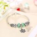 Wholesale Vintage Antique Silver Green CZ Bracelet TGSLB009 1 small