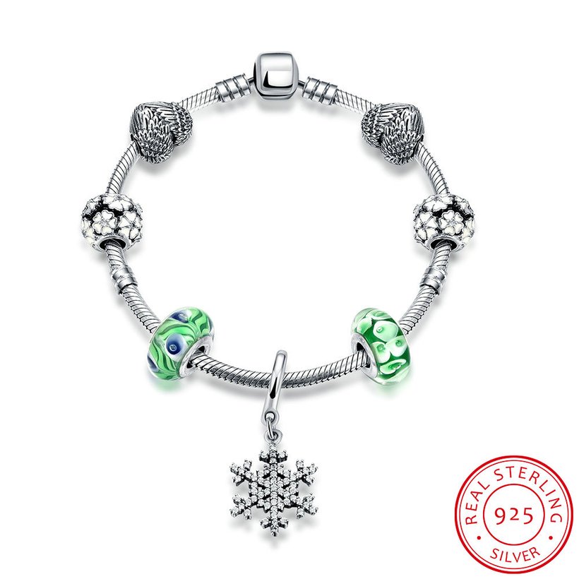 Wholesale Vintage Antique Silver Green CZ Bracelet TGSLB009 6