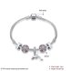 Wholesale Vintage Antique Silver Animal Pink CZ Bracelet TGSLB016 4 small