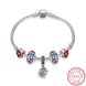 Wholesale Vintage Antique Silver Plant Multicolor CZ Bracelet TGSLB018 3 small