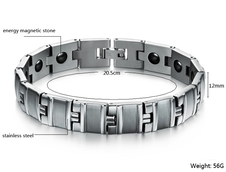 Wholesale Stainless steel radiation protection health magneticman Bracelet TGSMB050 0
