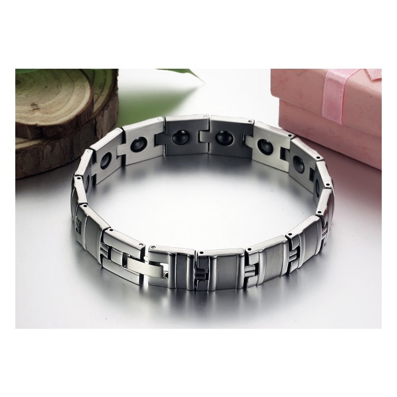 Wholesale Stainless steel radiation protection health magneticman Bracelet TGSMB050 1