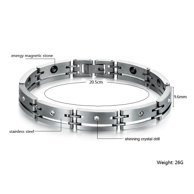 Wholesale Stainless steel radiation protection health magneticman Bracelet TGSMB051 0