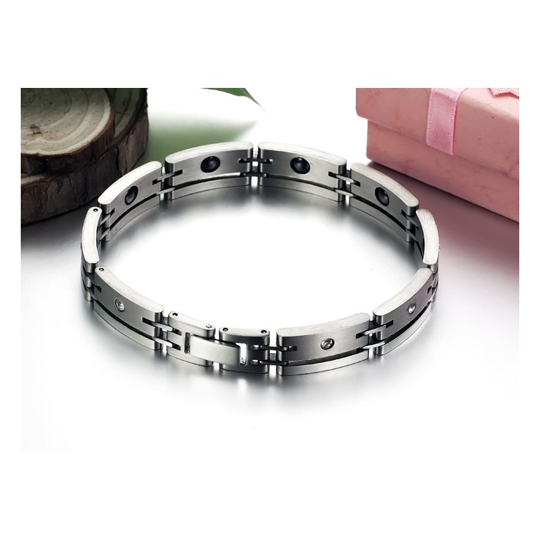 Wholesale Stainless steel radiation protection health magneticman Bracelet TGSMB051 1