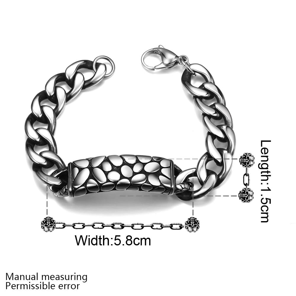 Wholesale Punk 316L stainless steel Geometric Bracelet TGSMB026 0