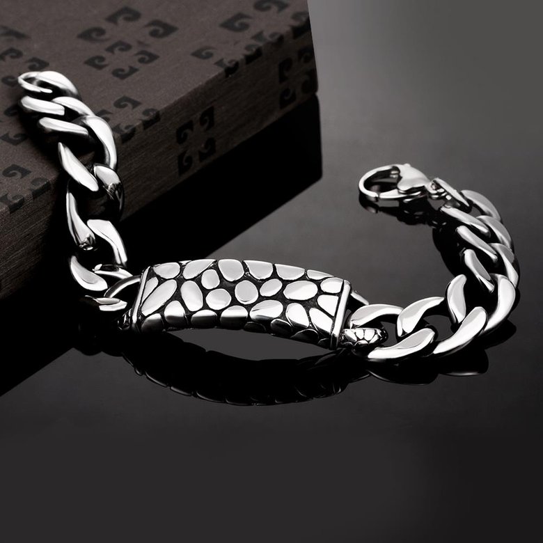 Wholesale Punk 316L stainless steel Geometric Bracelet TGSMB026 2