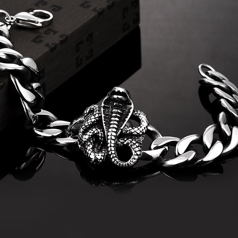 Wholesale Rock 316L stainless steel Animal Bracelet TGSMB028 2