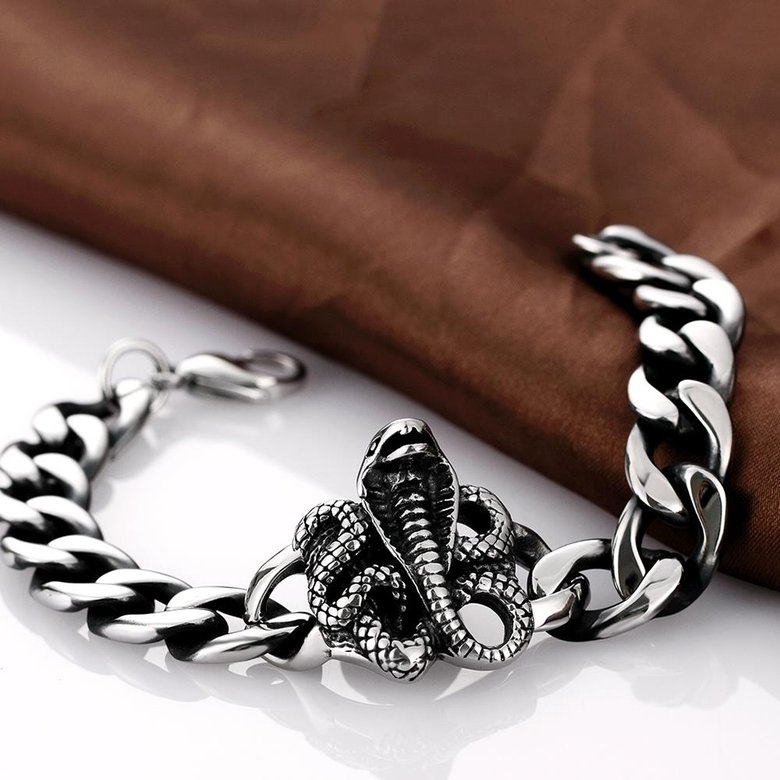 Wholesale Rock 316L stainless steel Animal Bracelet TGSMB028 3