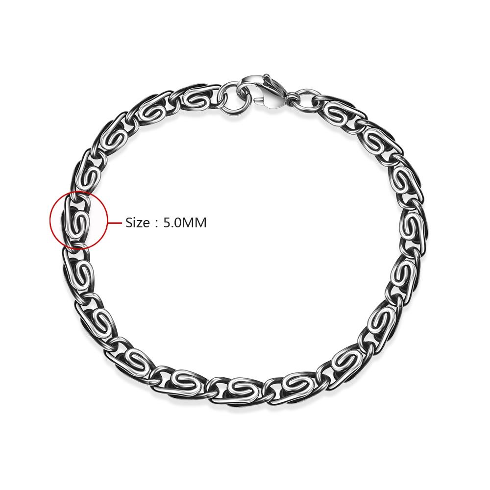 Wholesale Punk 316L stainless steel Geometric Bracelet TGSMB030 0