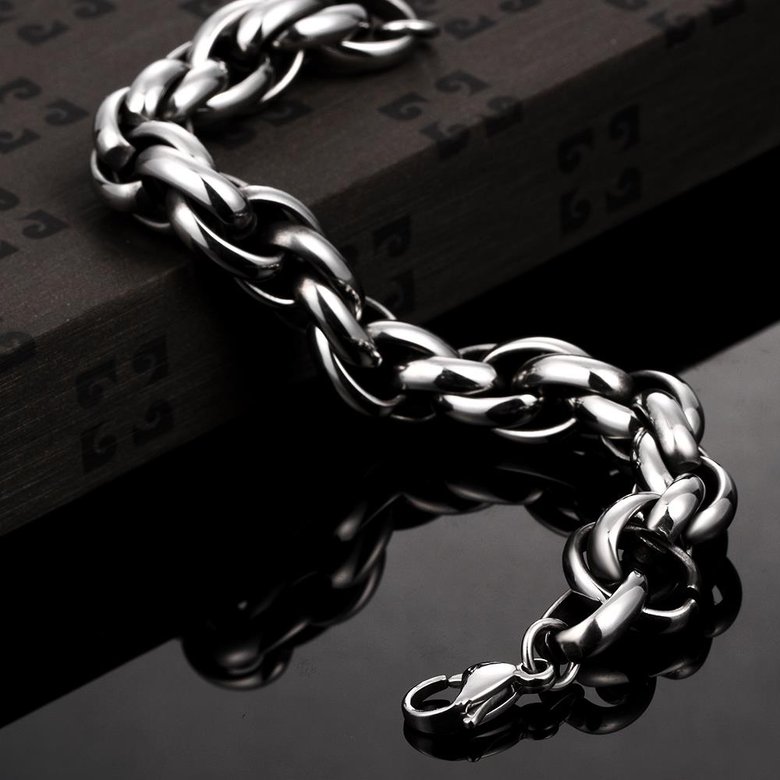 Wholesale Vintage 316L stainless steel Geometric Bracelet TGSMB031 2