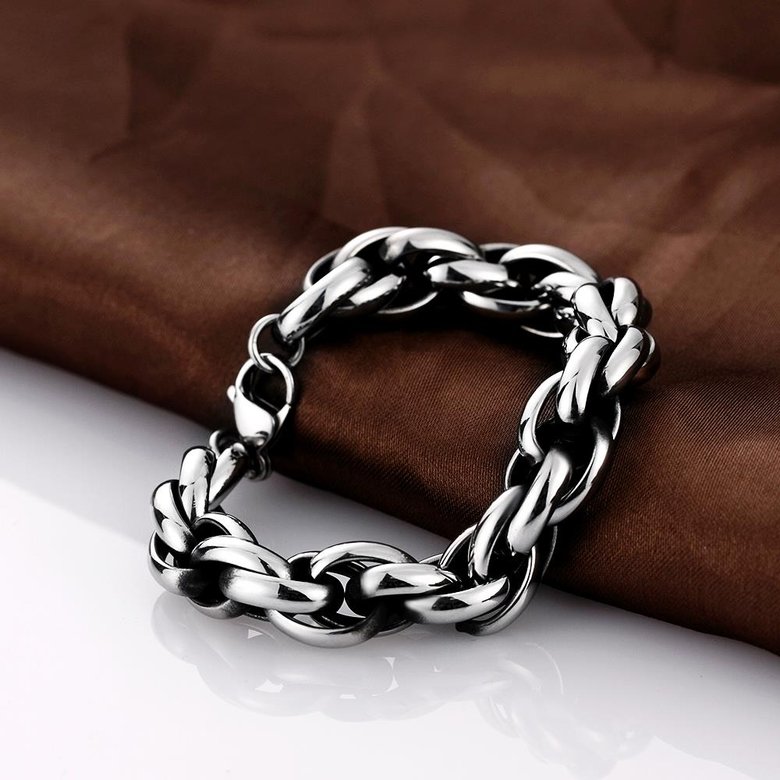 Wholesale Vintage 316L stainless steel Geometric Bracelet TGSMB031 3