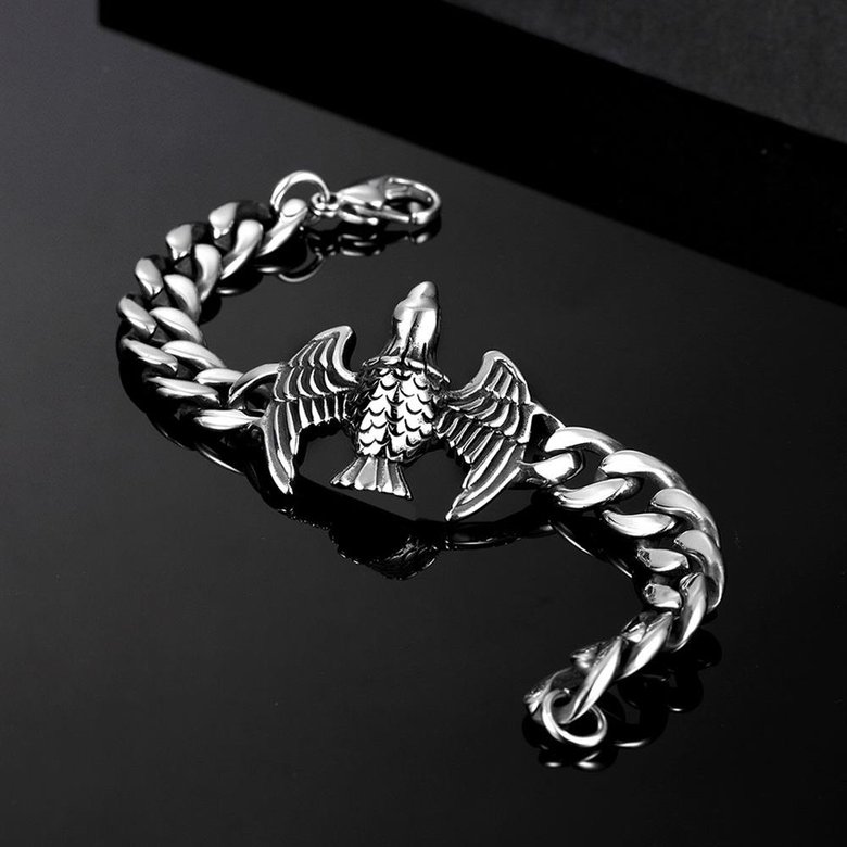 Wholesale Vintage 316L stainless steel Animal Bracelet TGSMB042 2