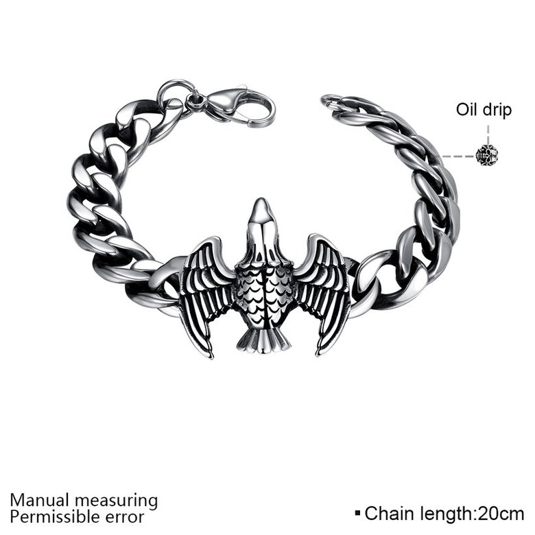 Wholesale Vintage 316L stainless steel Animal Bracelet TGSMB042 4