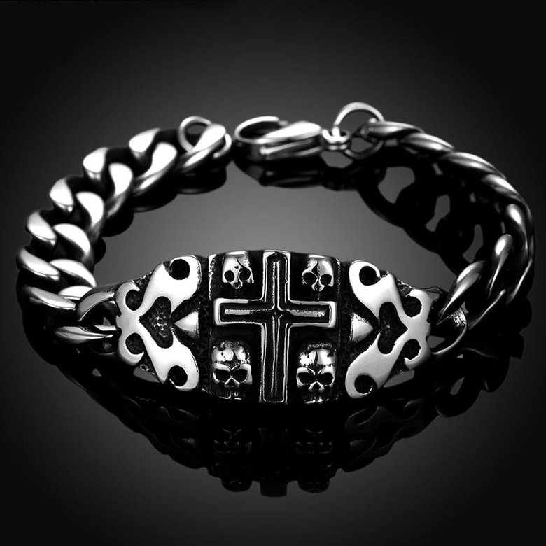 Wholesale Punk 316L stainless steel Cross Bracelet TGSMB043 0