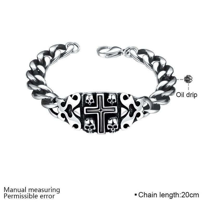 Wholesale Punk 316L stainless steel Cross Bracelet TGSMB043 4