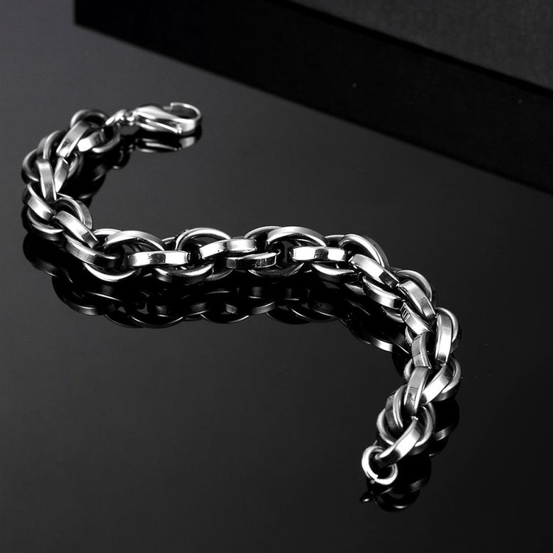 Wholesale Rock 316L stainless steel Geometric Bracelet TGSMB044 2