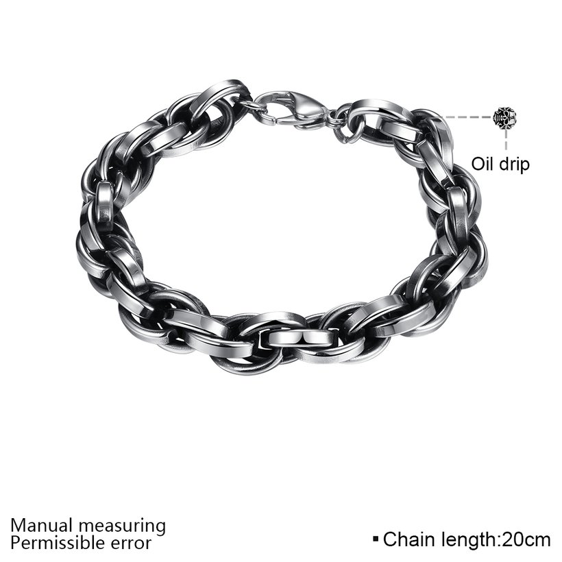 Wholesale Rock 316L stainless steel Geometric Bracelet TGSMB044 4