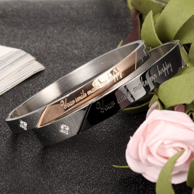 Wholesale New Fashion Stainless Steel Couples BraceletLovers TGSMB018 1