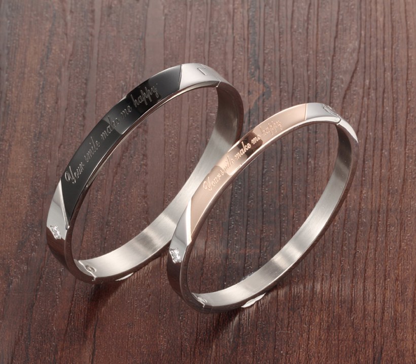 Wholesale New Fashion Stainless Steel Couples BraceletLovers TGSMB018 2