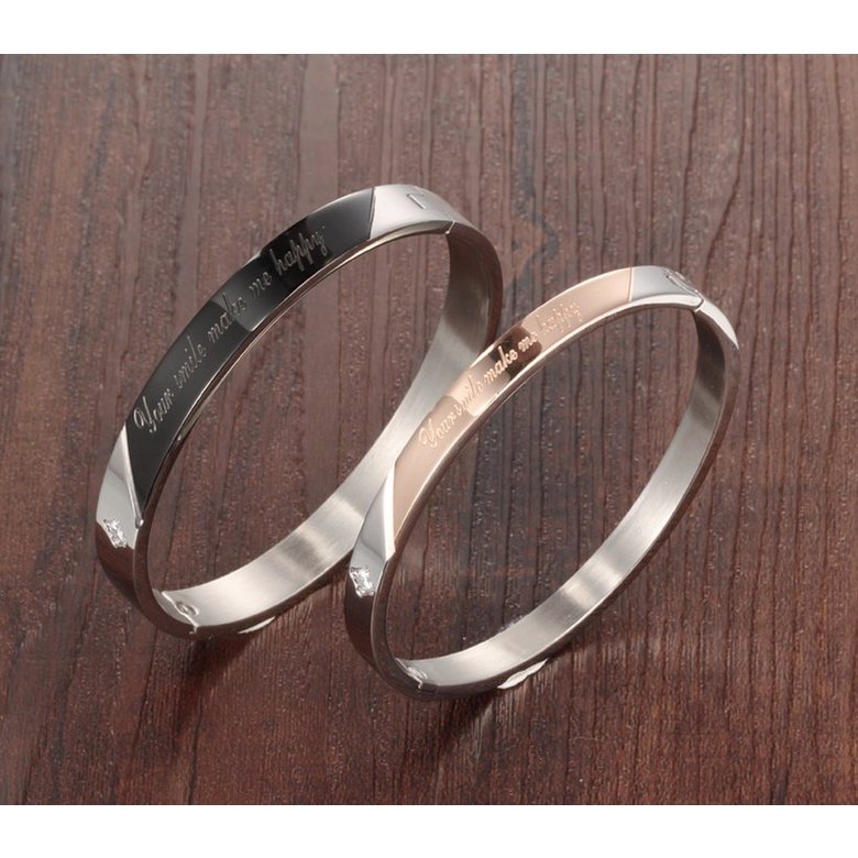Wholesale New Fashion Stainless Steel Couples BraceletLovers TGSMB018 2