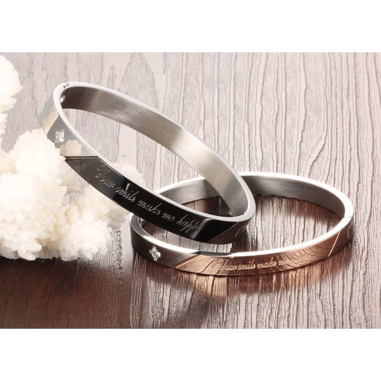 Wholesale New Fashion Stainless Steel Couples BraceletLovers TGSMB018 3