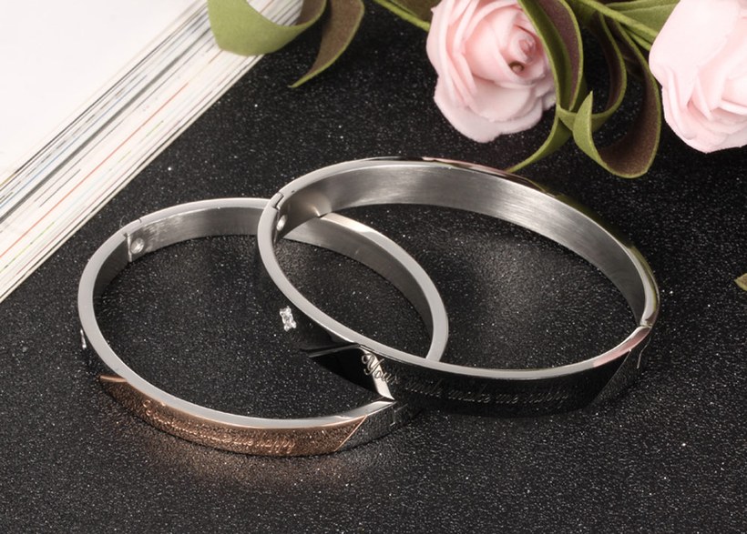 Wholesale New Fashion Stainless Steel Couples BraceletLovers TGSMB018 4