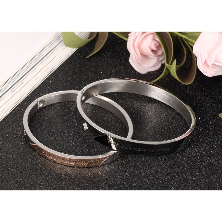 Wholesale New Fashion Stainless Steel Couples BraceletLovers TGSMB018 4