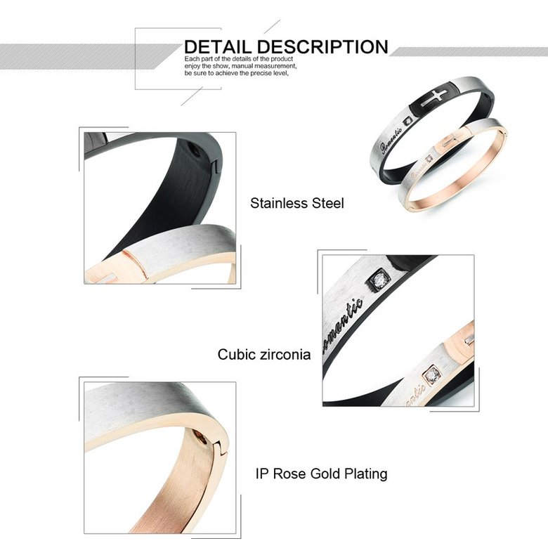 Wholesale New Fashion Stainless Steel Couples BraceletLovers TGSMB020 2