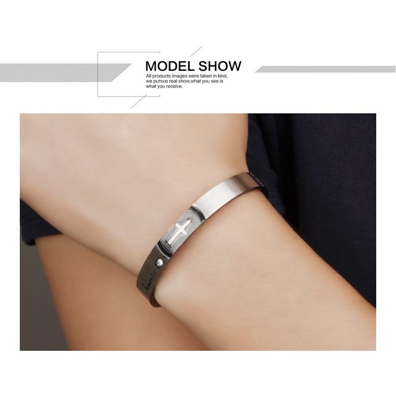 Wholesale New Fashion Stainless Steel Couples BraceletLovers TGSMB020 4