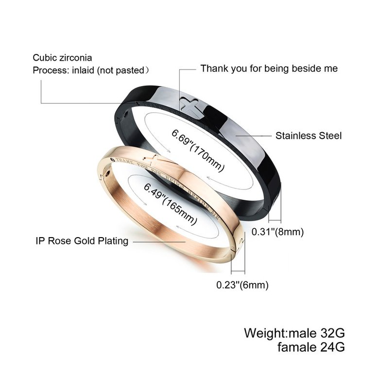 Wholesale New Fashion Stainless Steel Couples BraceletLovers TGSMB001 1