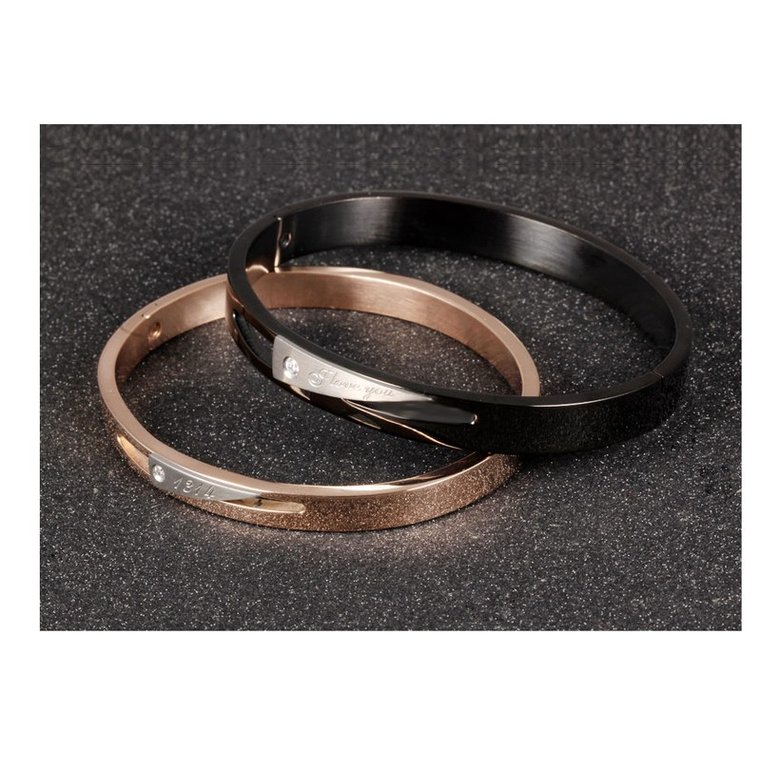 Wholesale New Fashion Stainless Steel Couples BraceletLovers TGSMB013 3