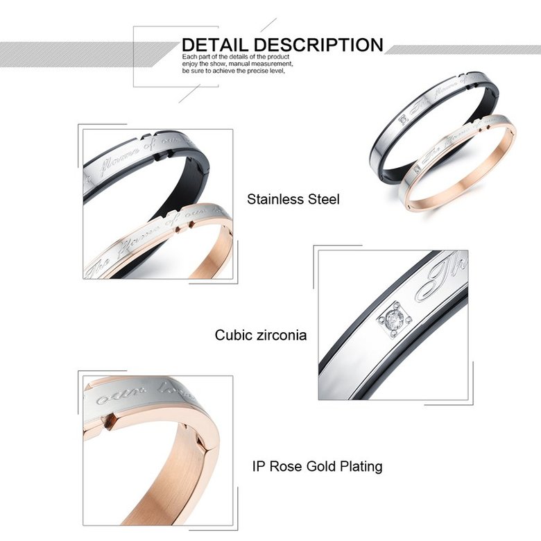 Wholesale 2018 New Fashion Stainless Steel Couples BraceletLovers TGSMB002 2