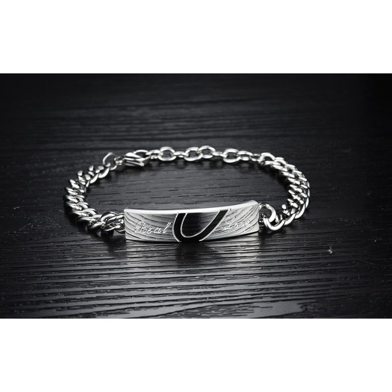 Wholesale 2018 New Fashion Stainless Steel Couples BraceletLovers TGSMB045 3