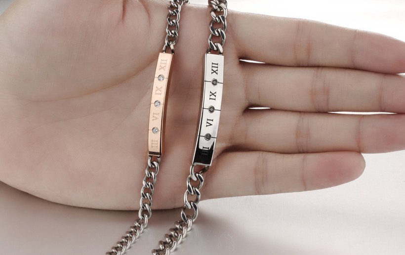 Wholesale 2018 New Fashion Stainless Steel Couples BraceletLovers TGSMB003 8