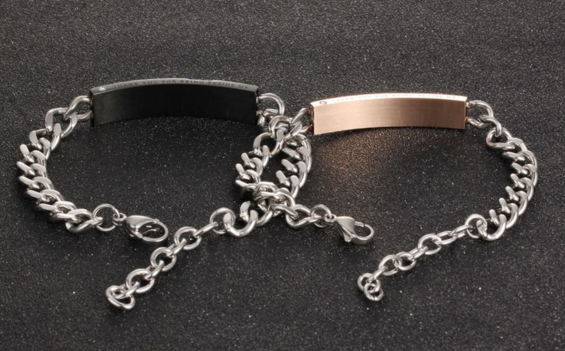 Wholesale 2018 New Fashion Stainless Steel Couples BraceletLovers TGSMB004 8