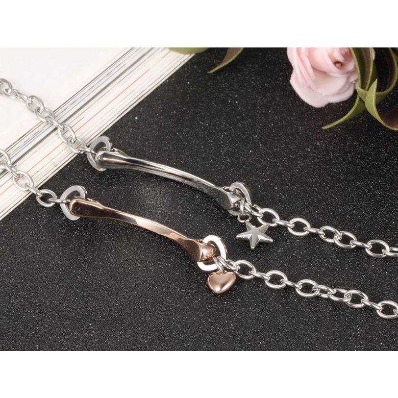 Wholesale 2018 New Fashion Stainless Steel Couples BraceletLovers TGSMB005 3