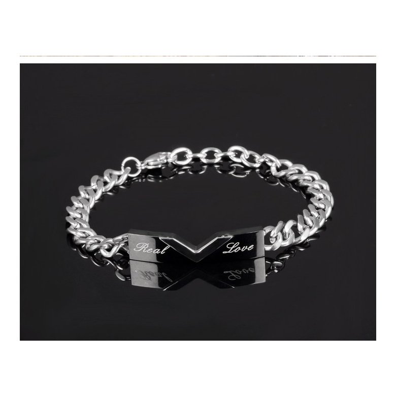 Wholesale 2018 New Fashion Stainless Steel Couples BraceletLovers TGSMB007 4