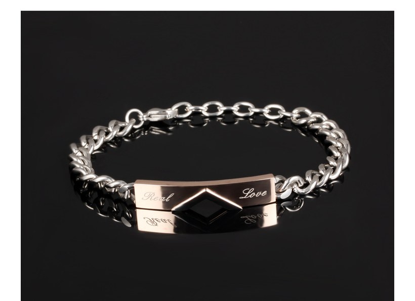 Wholesale 2018 New Fashion Stainless Steel Couples BraceletLovers TGSMB007 5