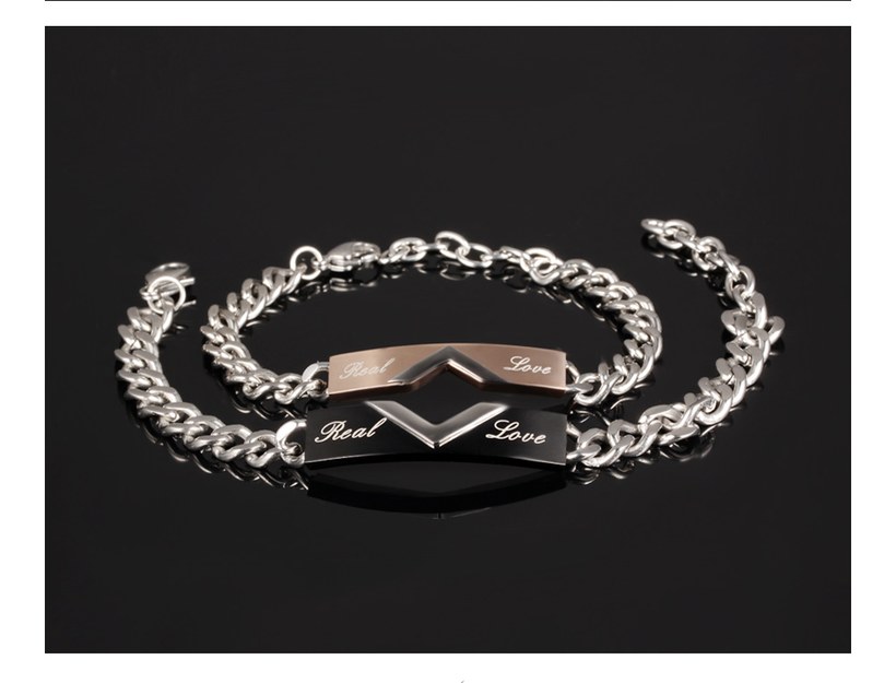 Wholesale 2018 New Fashion Stainless Steel Couples BraceletLovers TGSMB007 6